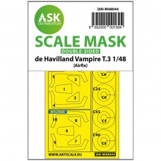 1/48 De Havilland Vampire T.3 double-sided painting mask for Airfix