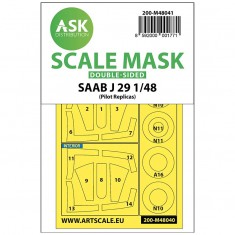 1/48 SAAB J29 B / F / J Tunnan double-sided painting mask for Pilot Replicas kit