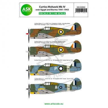 1/48 Curtiss Mohawk IV over...