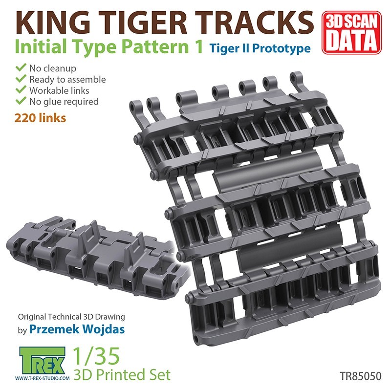1/35 King Tiger Tracks Initial Type Pattern 1
