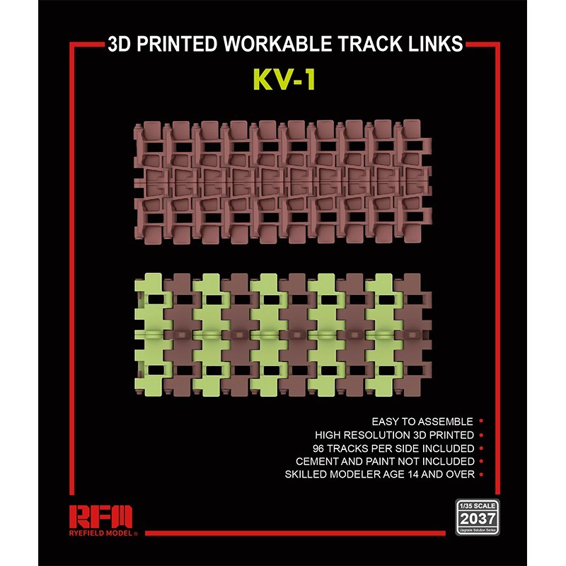1/35 3D printed  Workable track links for KV-1
