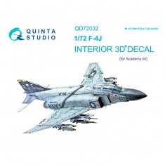 1/72 F-4J 3D-Printed & coloured Interior on decal paper (for Academy kit)