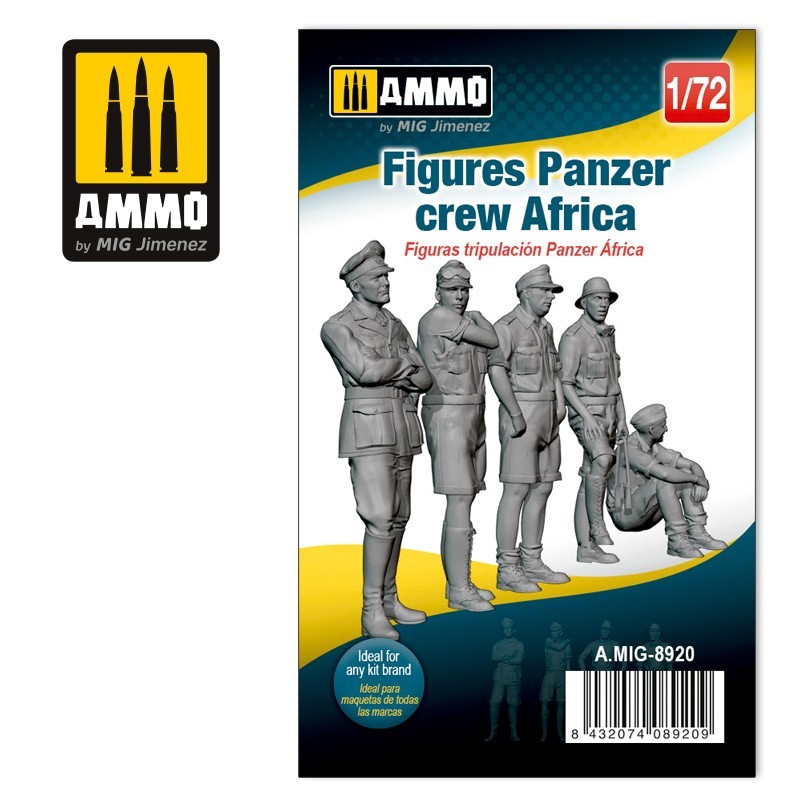 1/72 Figures Panzer crew Africa