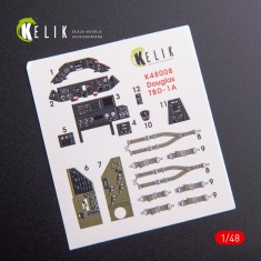 1/48 TBD-1A Douglas interior 3D decals (for Great Wall Hobby kit)
