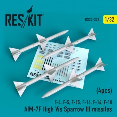 1/32 AIM-7F High Vis Sparrow III missiles (4pcs)