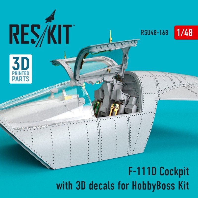 1/48 F-111D Cockpit with 3D decals (for HobbyBoss Kit)