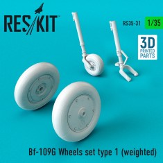 1/35 Bf-109G Wheels set type 1 (weighted)