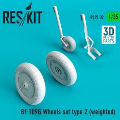 1/35 Bf-109G Wheels set type 2 (weighted)