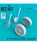 1/72 Bf-109G Wheels Set Type 1 (Weighted)