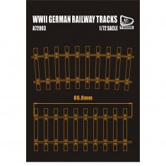 1/72 WWII German Railway Tracks (include 4 tracks, 35cm long)