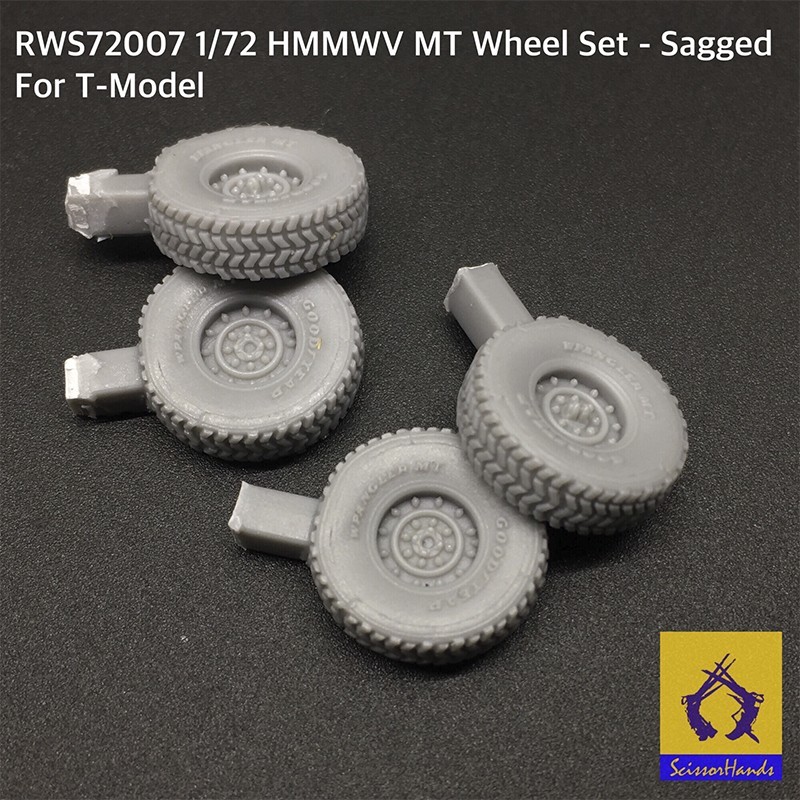 1/72 MT Sagged Wheel Set for T-Model HMMWV (by ScissorHandz)