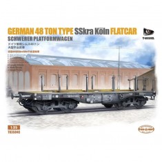 1/35 German 48 ton SSkra Koln Flatcar Schwerer Platformwagen