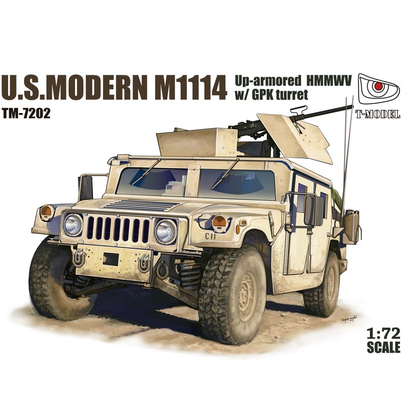 1/72 U.S. Modern M1114 Up-armored HMMWV with GPK Turret