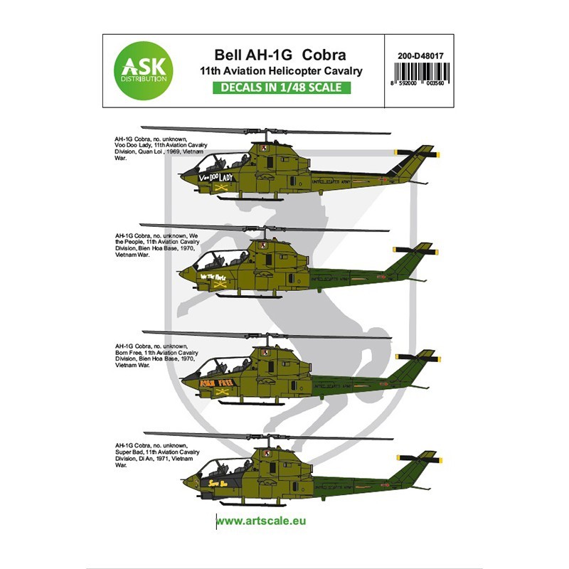 1/48 Bell AH-1G Cobra 11th Aviation Helicopter Cavalery part 3