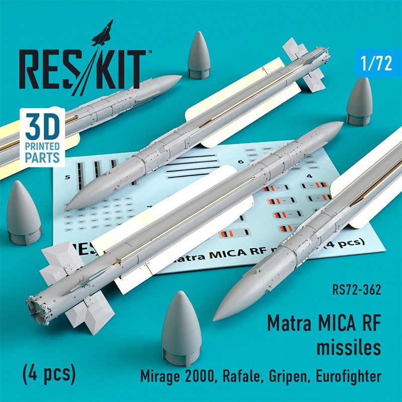 1/72 Matra Mica RF Missiles (4pcs)