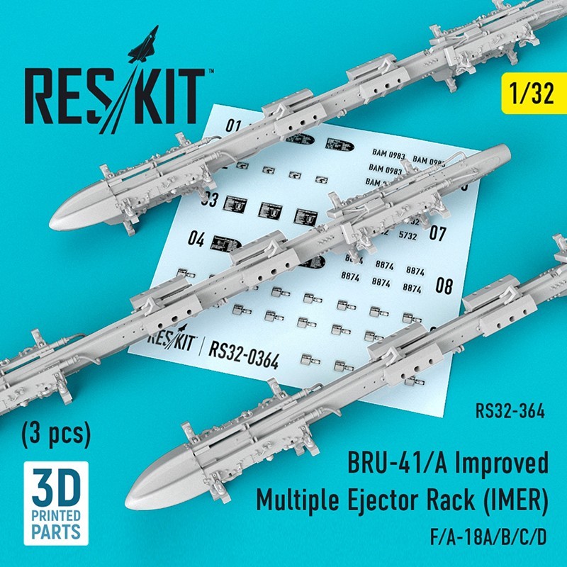 1/32 BRU-41/A Improved Multiple Ejector Rack (3pcs)