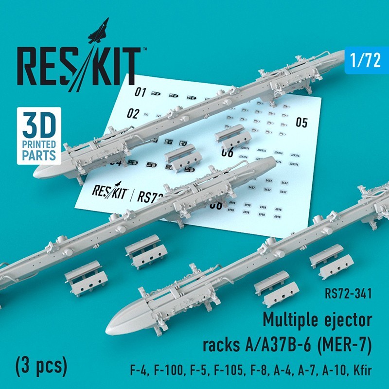 1/72 Multiple Ejector Racks A/A37B-6(3pcs)