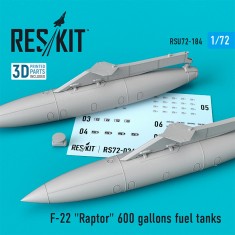1/72 F-22 600 gallons fuel tanks 