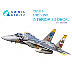 1/32 F-15C 3D-Printed & coloured Interior on decal paper (Tamiya)