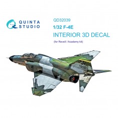1/32 F-4E 3D-Printed & coloured Interior on decal paper (Revell)