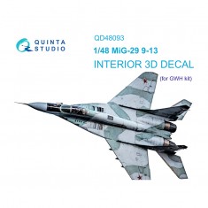 1/48 MiG-29 (9-13) 3D-Printed & coloured Interior on decal paper (GWH)