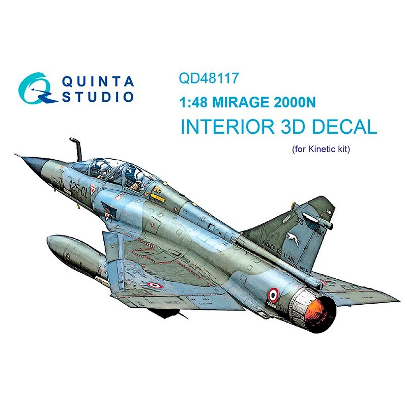 1/48 Mirage 2000N 3D-Printed & coloured Interior on decal paper (Kinetic)