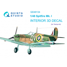 1/48 Spitfire Mk.I 3D-Printed & coloured Interior on decal paper (Tamiya)