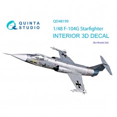 1/48 F-104G 3D-Printed & coloured Interior on decal paper (Kinetic)