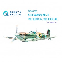 1/48 Spitfire Mk.II 3D-Printed & coloured Interior on decal paper (Eduard)