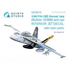 1/48 F/A-18D Late 3D-Printed & coloured Interior on decal paper with resin parts (Kinetic)