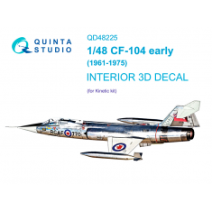 1/48 CF-104 Early 3D-Printed & coloured Interior on decal paper (Kinetic)