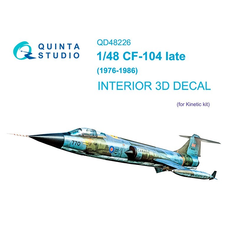 1/48 CF-104 Late 3D-Printed & coloured Interior on decal paper (Kinetic)