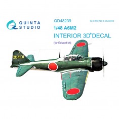 1/48 A6M2 Zero 3D-Printed & coloured Interior on decal paper (Eduard)