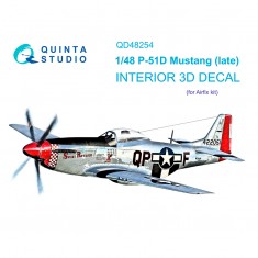 1/48 P-51D Late 3D-Printed & coloured Interior on decal paper (Airfix)