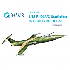 1/48 F-104A/C 3D-Printed & coloured Interior on decal paper (Kinetic)