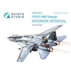 1/72 F-14D 3D-Printed & coloured Interior on decal paper (GWH)