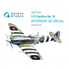 1/72 Spitfire Mk.IX 3D-Printed & coloured Interior on decal paper (Eduard)