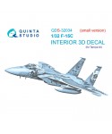 1/32 F-15C Interior Impreso en 3D y Coloreado en Papel de Calca Versión Pequeña (para Kit Tamiya)