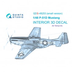 1/48 P-51D 3D-Printed & coloured Interior on decal paper (Tamiya) (small version)