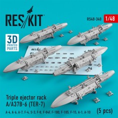 1/48 Triple ejector rack A/A37B-6 (TER-7) (5 pcs)