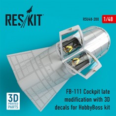 1/48 FB-111 Cockpit late modification with 3D decals for HobbyBoss kit