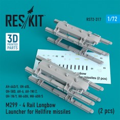1/72 M299 - 4 Rail Longbow Launcher for Hellfire missiles (2 pcs)