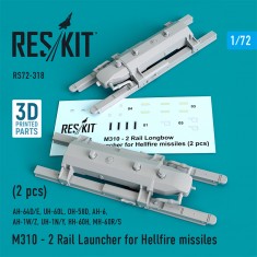 1/72 M310 - 2 Rail Launcher for Hellfire missiles (2 pcs)