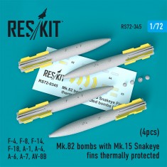 1/72 Mk.82 bombs with Mk.15 Snakeye fins thermally protected (4pcs)
