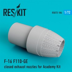 1/72 F-16 F110-GE close exhaust nozzles for Academy Kit