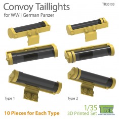 1/35 Convoy Taillights for WWII German Panzer