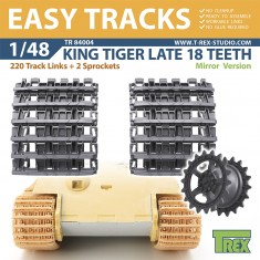 1/48 King Tiger Late 18 Teeth Tracks Mirror Version w/Sprockets for Tamiya