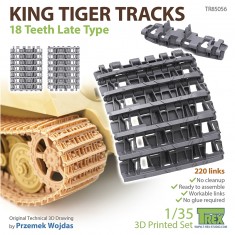 1/35 King Tiger Tracks 18 Teeth Late Type