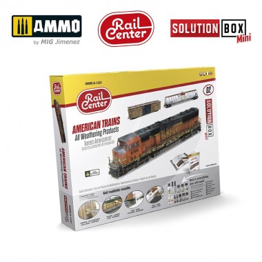 AMMO RAIL CENTER SOLUTION BOX MINI 02 – AMERICAN TRAINS. All Weathering Products
