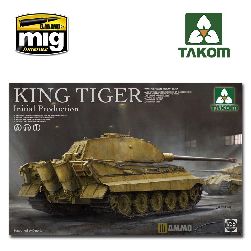 1/35  WWII German heavy tank King Tiger initial production 4 in 1